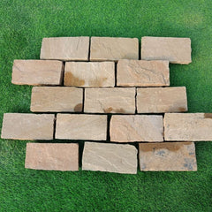 Rippon Buff Riven Sandstone 100X200 Block Setts