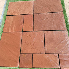 Modak Riven Sandstone Mixed Patio Paving Slabs